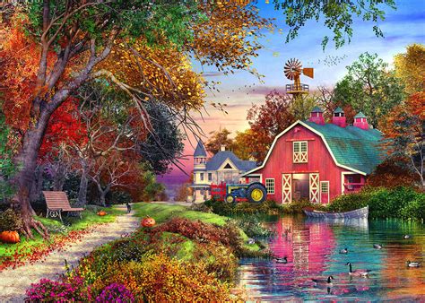 Autumn Barn Usa Painting by MGL Meiklejohn Graphics Licensing - Fine Art America