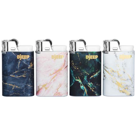 DJEEP Pocket Lighters, ELEGANT Collection Textured Metallic, Marbled ...