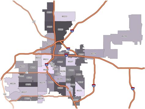 Denver Zip Code Map - GIS Geography