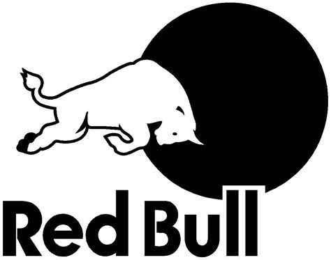 Black White and Red Bull Logo