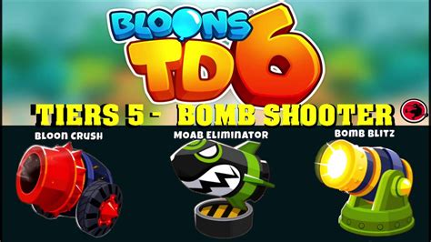 BTD6 - Bomb Shooter tier 5 - comparison - YouTube