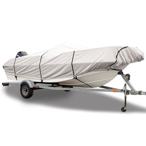 Budge Gray 17ft To 19ft 600 Denier V-Hull Fishing Boat Cover