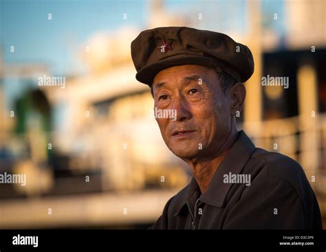 North Korean Man With A Cap, Wonsan, North Korea Stock Photo - Alamy
