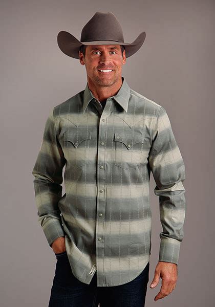 Mens Stetson Western Shirt ~ SERAPE DOBBY