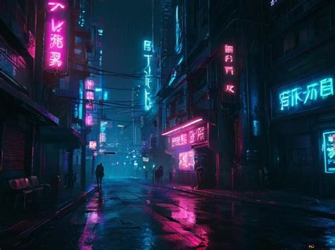 Cyberpunk city streets HD wallpaper download