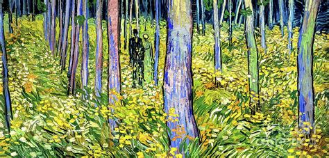 Undergrowth With Two Figures by Vincent Van Gogh 1890 Painting by Vincent Van Gogh - Pixels