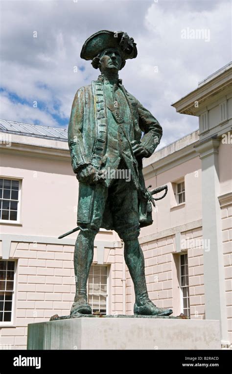 Statue of Captain James Cook Maritime Museum Greenwich London Stock Photo - Alamy