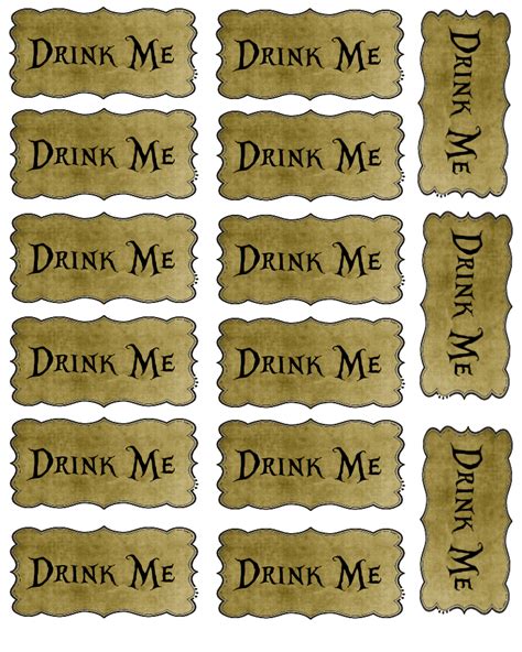 Drink Me- Alice inspired tags by SweetlyScrapped on DeviantArt