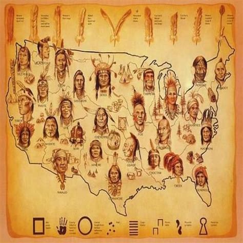 Native American Tribes Map 1700