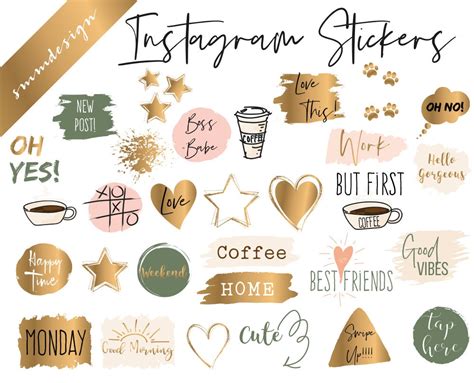 Instagram Story Stickers Instagram Sticker Pack Blogger | Etsy