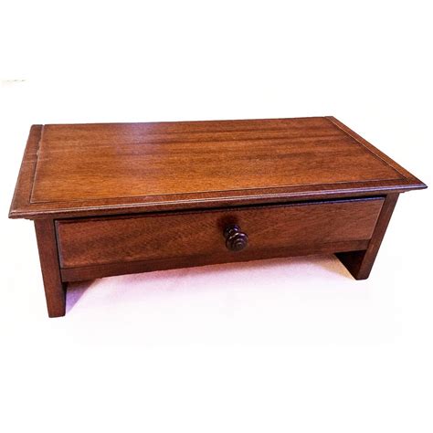 Hardwood Monitor Stand with Drawer & Cubby | Sunrise Woodwork