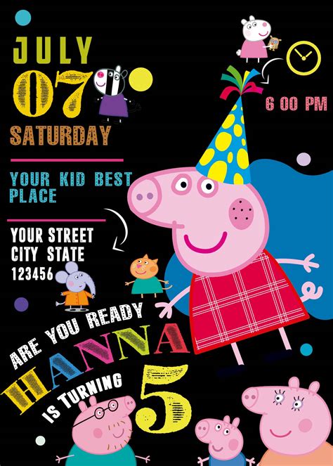 Peppa Pig Birthday Party Invitation | Lovely Invite