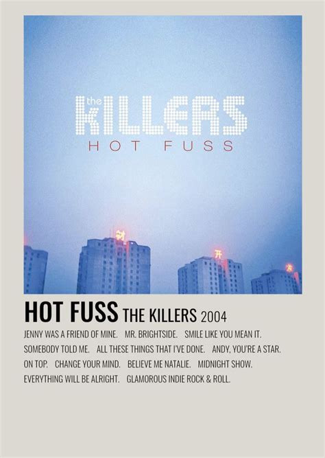 Hot Fuss - The Killers | Music poster ideas, Music album cover, Minimalist music