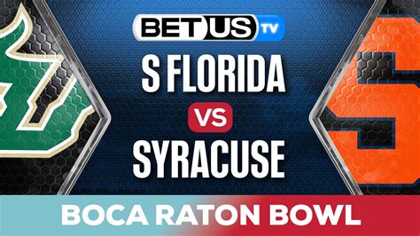 Boca Raton Bowl: USF vs Syracuse Preview & Picks 12/21/2023