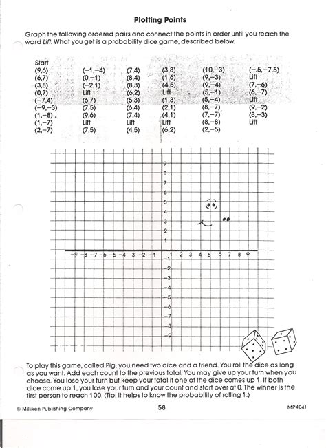 Mystery Free Printable Coordinate Graphing Pictures Worksheets ...