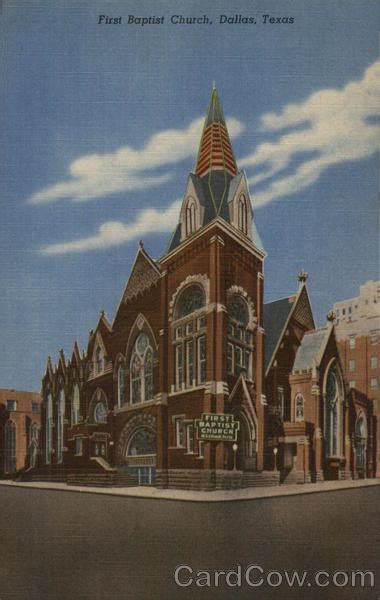 First Baptist Church Dallas, TX Postcard