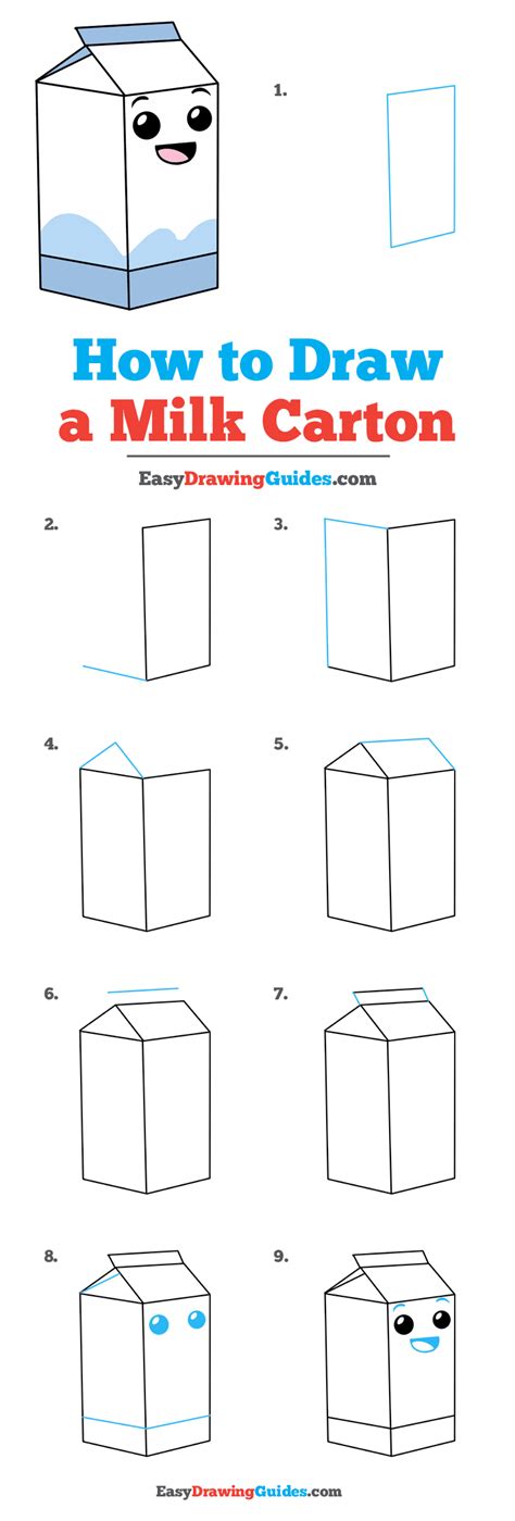 How to Draw a Milk Carton - Really Easy Drawing Tutorial