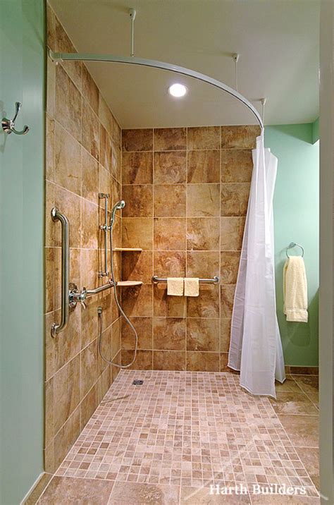 Nice 46 Simple Curbless Shower Ideas For Your House. | Accessible ...