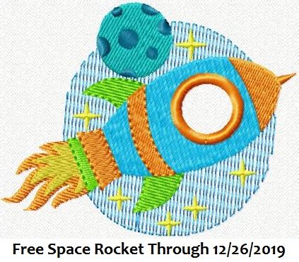 Space Rocket, Julia's Needle Designs | Commercial embroidery machine ...