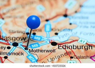 Motherwell Pinned On Map Scotland Stock Photo 410723326 | Shutterstock