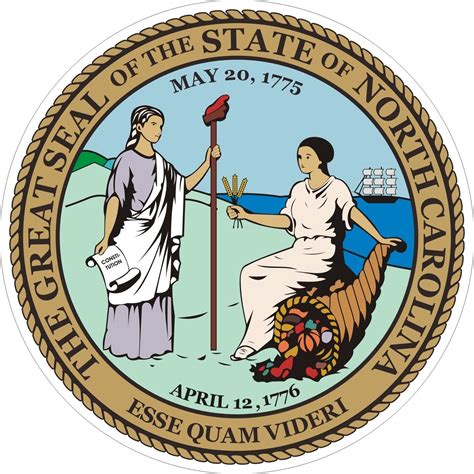 North Carolina State Seal Decals / Stickers | North carolina history, North carolina, Carolina