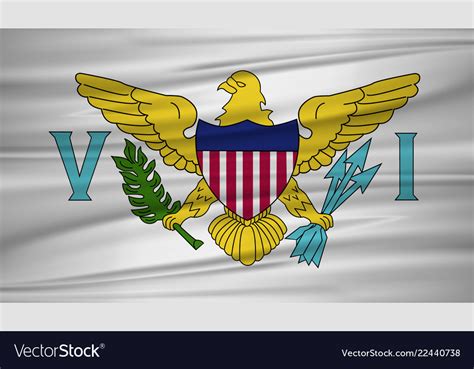 Us virgin islands flag flag of virgin islands Vector Image