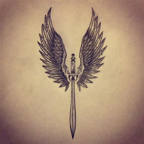 Angel With Sword Tattoo | Body Art | Pinterest | Sword tattoo, Tattoo and Wing tattoo designs