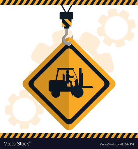 Construction road sign Royalty Free Vector Image