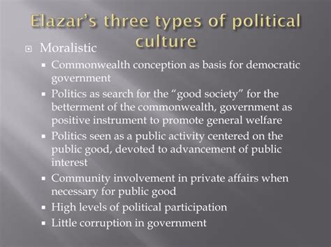 PPT - Political Culture Daniel J. Elazar PowerPoint Presentation - ID ...