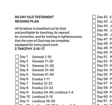 90-day Old Testament Bible Reading Plan printable - Etsy