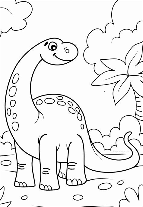 Dino Coloring Pages Easy - ColoringBay