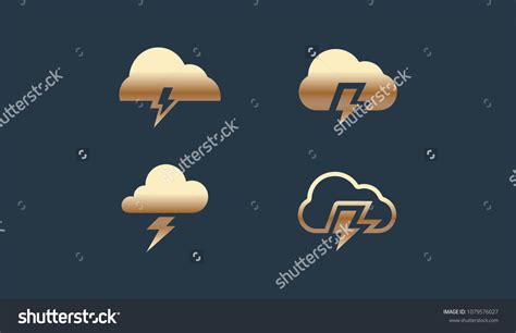 Set Weather Icons Logo Template Design Stock Vector (Royalty Free ...