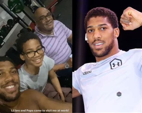 Beautiful moment Anthony Joshua’s family visited him at the boxing gym ...