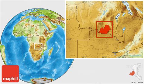 Physical Location Map of Kambove/Likasi