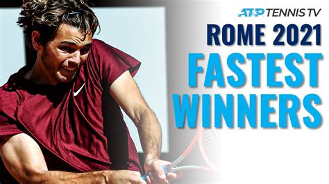 Fastest ATP Tennis Winners | Rome 2021 ⚡️ - YouTube