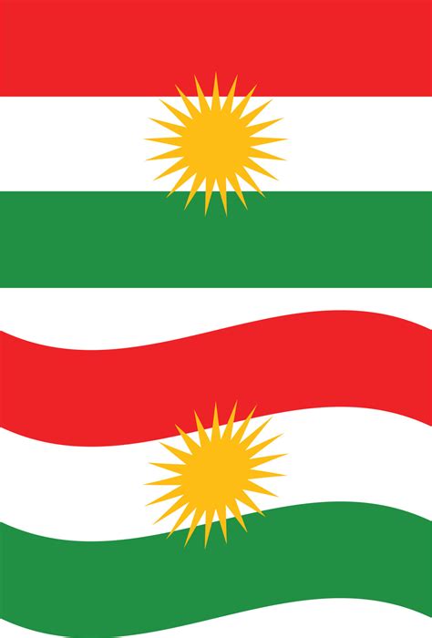 Kurdistan Flag. Kurdistan Flag illustration. Kurdistan Waving Flag ...