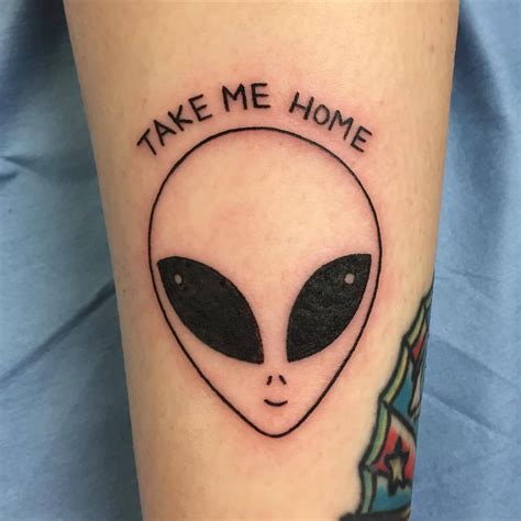 Alveno Tattoo — 💉👽💉👽💉👽💉 #alien #tattoo #ink #leg #take #me #home...