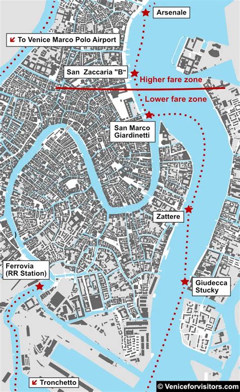 Large Alilaguna Blue Line Map - Venice's San Marco to Venezia Santa ...