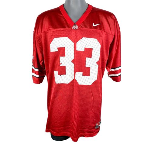 Nike Ohio State Buckeyes Football Jersey Men's Adult XL Red Home 33 OSU ...