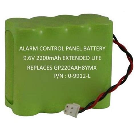 Visonic PowerMax+ Alarm Control Panel Battery 9.6V 2200mAh 0-9912-L Plus Replacement