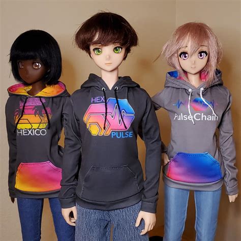 Smart Doll hoodies I made for my buhu.clothing project with Hex and PulseChain crypto theme ...