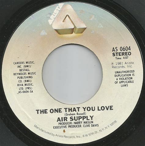 Air Supply – The One That You Love (1981, Vinyl) - Discogs