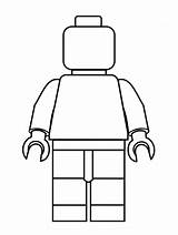 Lego Coloring Pages Minifigure Blank Printable Figure Color Colouring  sketch template