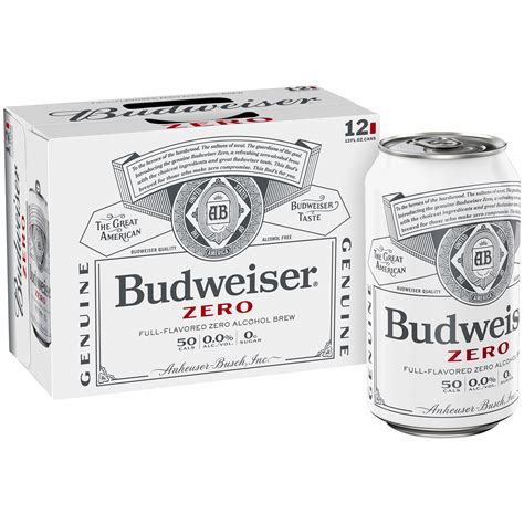 Budweiser Zero Non-Alcoholic Beer, 12 Pack 12 fl. oz. Cans - Walmart.com - Walmart.com