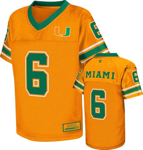 Miami Hurricanes #6 Orange Preschool Stadium II Football Jersey