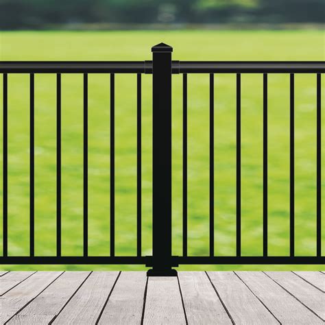 6' Long x 36" High Black Aluminum Deck Railing Kit | Nuvo Iron