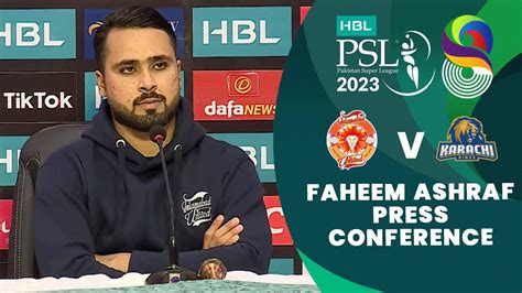 Faheem Ashraf Press Conference | HBL PSL 8 - YouTube