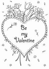 Biglietti Di San Valentino Da Colorare sketch template