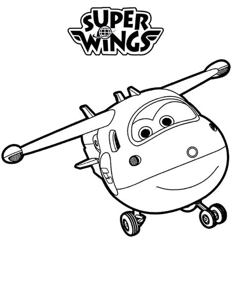 Jett Super Wings 1 Coloring Page - Free Printable Coloring Pages for Kids