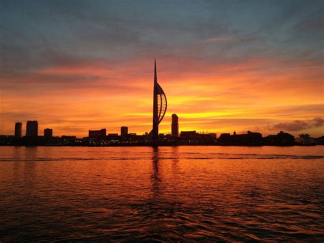 Portsmouth harbour sunrise | Portsmouth harbour, Portsmouth, Sunrise